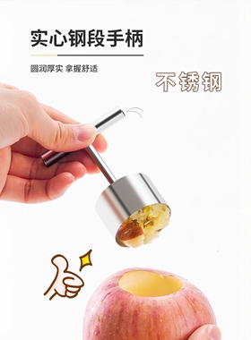 不锈钢梨子去核器挖梨心神器挖苹果核取芯器挖梨心抽芯器水果抽芯