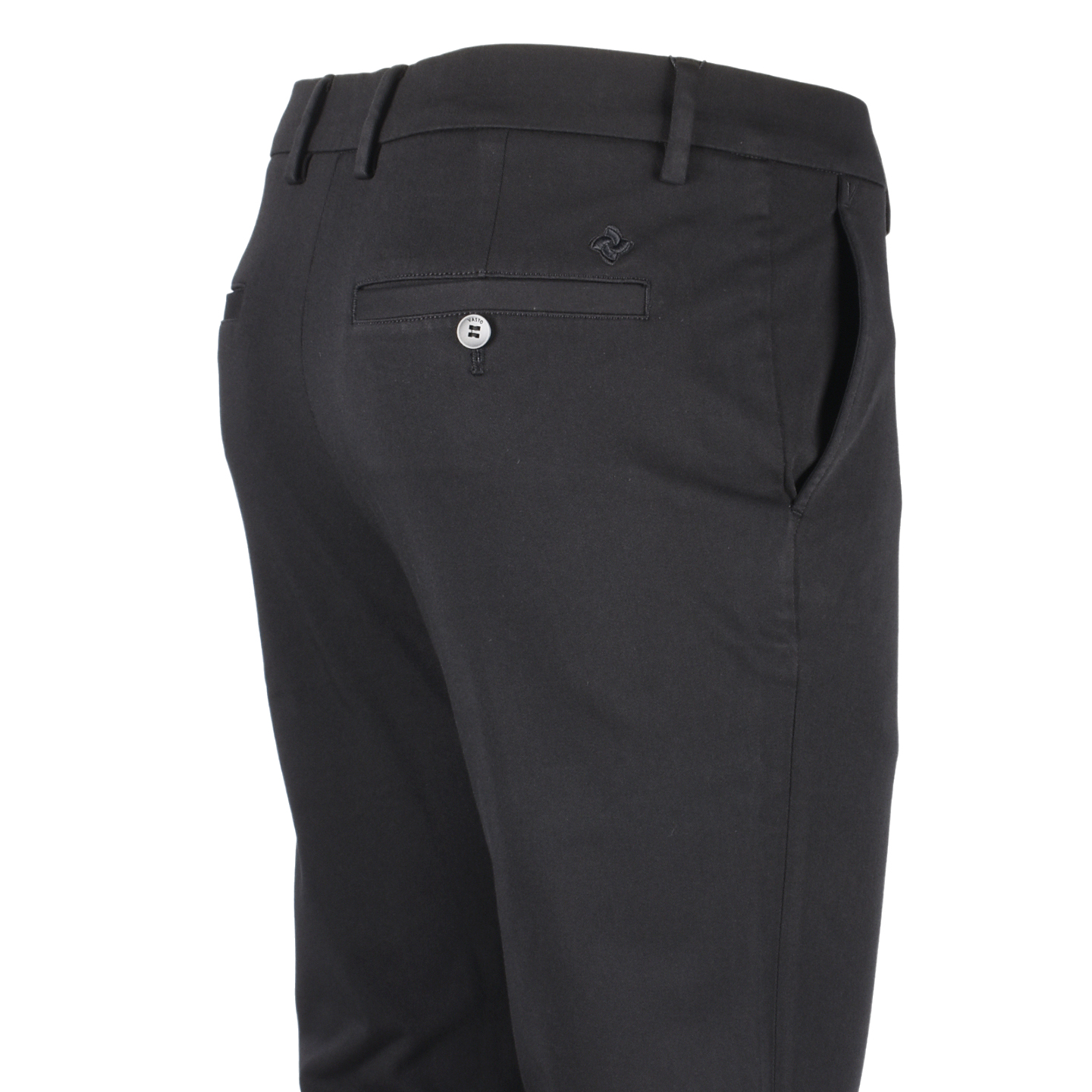 华斯度男士黑色舒适休闲裤