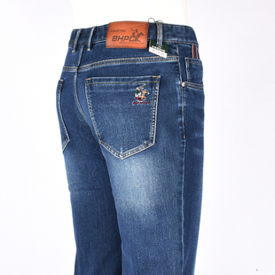 男装 百搭休闲牛仔裤 秋冬季 中腰弹力修身 新款 比华利保罗专柜正品