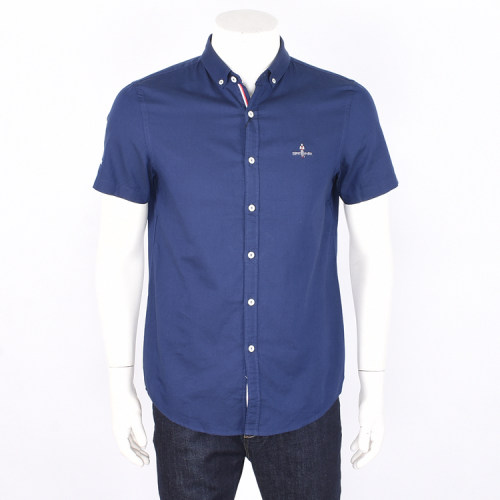 比音勒芬纯色短袖休闲衬衫