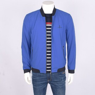 比音勒芬专柜正品男装 春季纯色连帽时尚修身长袖外套383170627