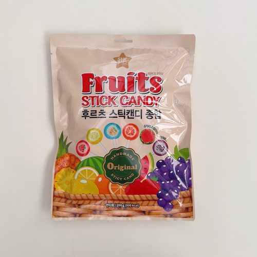 韩国进口糖果华尔牌水果味切片棒棒糖200g袋装网红爆款儿童小零食
