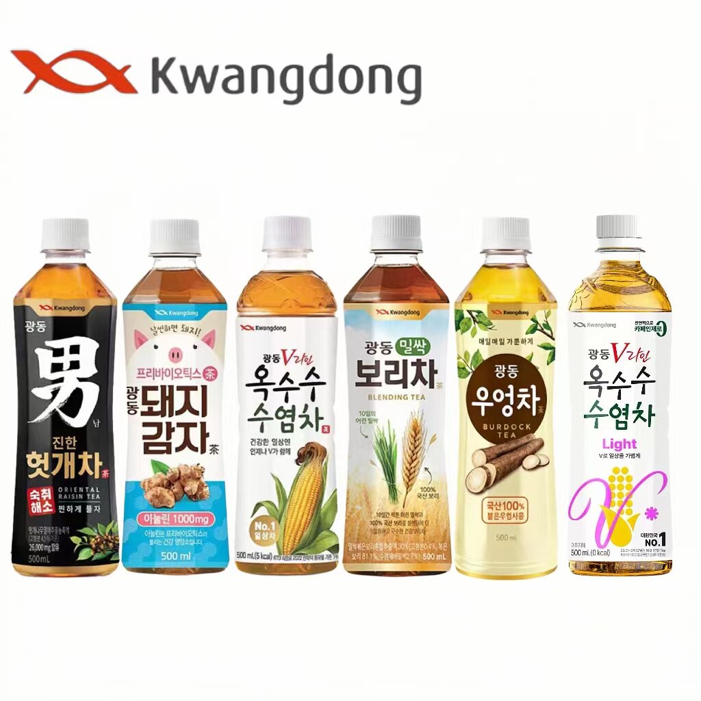 韩国光东牛蒡茶进口玉米须饮料男子枳椇子茶 凉茶饮料500ml
