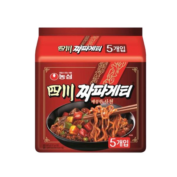韩国进口零食农心四川炸酱面香辣劲道煮面宵夜137g*4韩式料理包邮