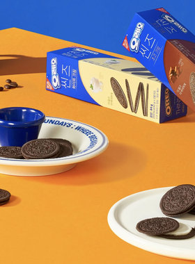 韩国进口零食奥利奥薄荷桂皮奶油问号口味夹心巧克力曲奇饼干盒装