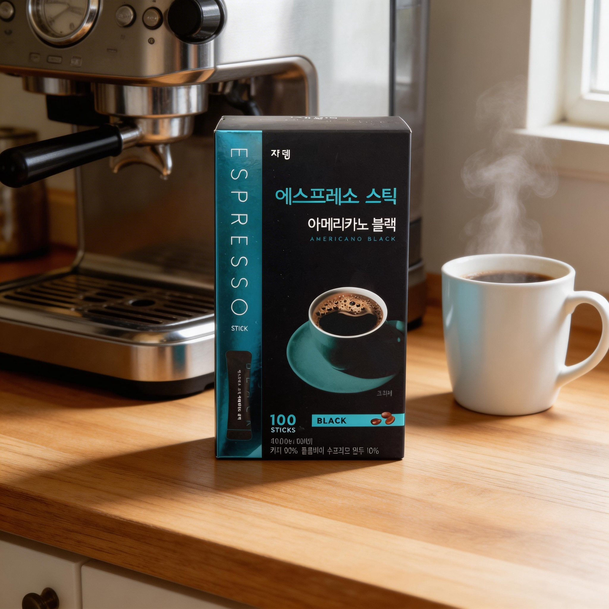 韩国进口JARDIN美式ESPRESSO美式黑咖啡粉100条装速溶 榛果香草味