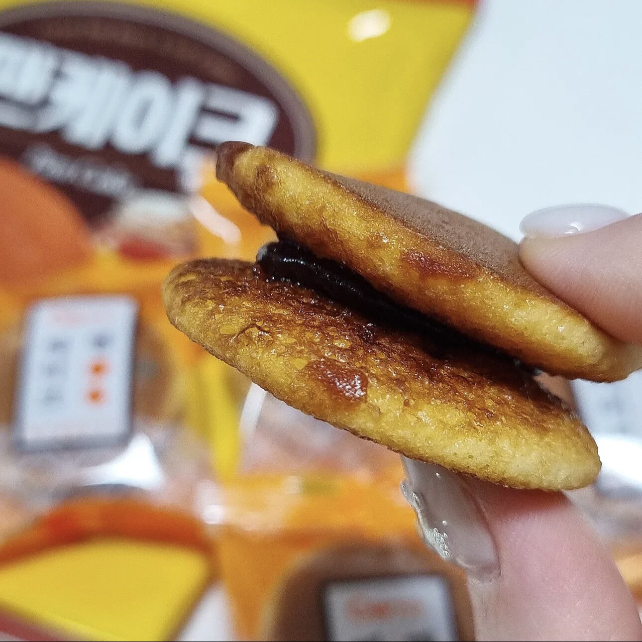 韩国进口零食cw情友夹心松饼 红豆味夹心饼干休闲零食独立包装