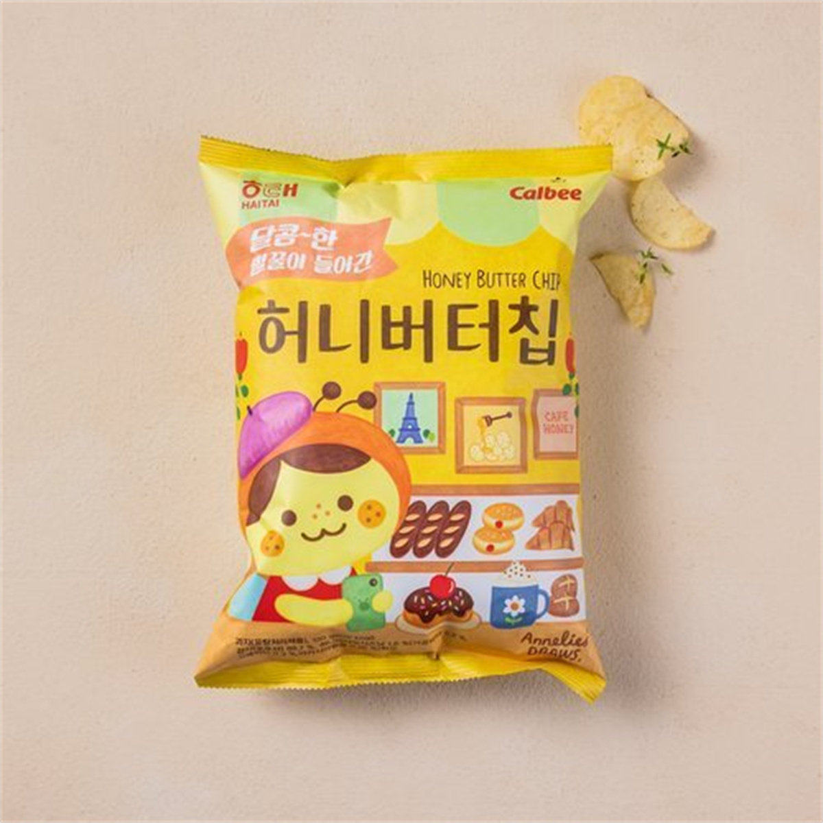 海太蜂蜜黄油薯片韩国进口零食膨化奶酪芝士香草柠檬味 综艺同款