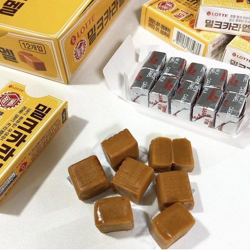 乐天焦糖牛奶糖10颗韩国原装进口