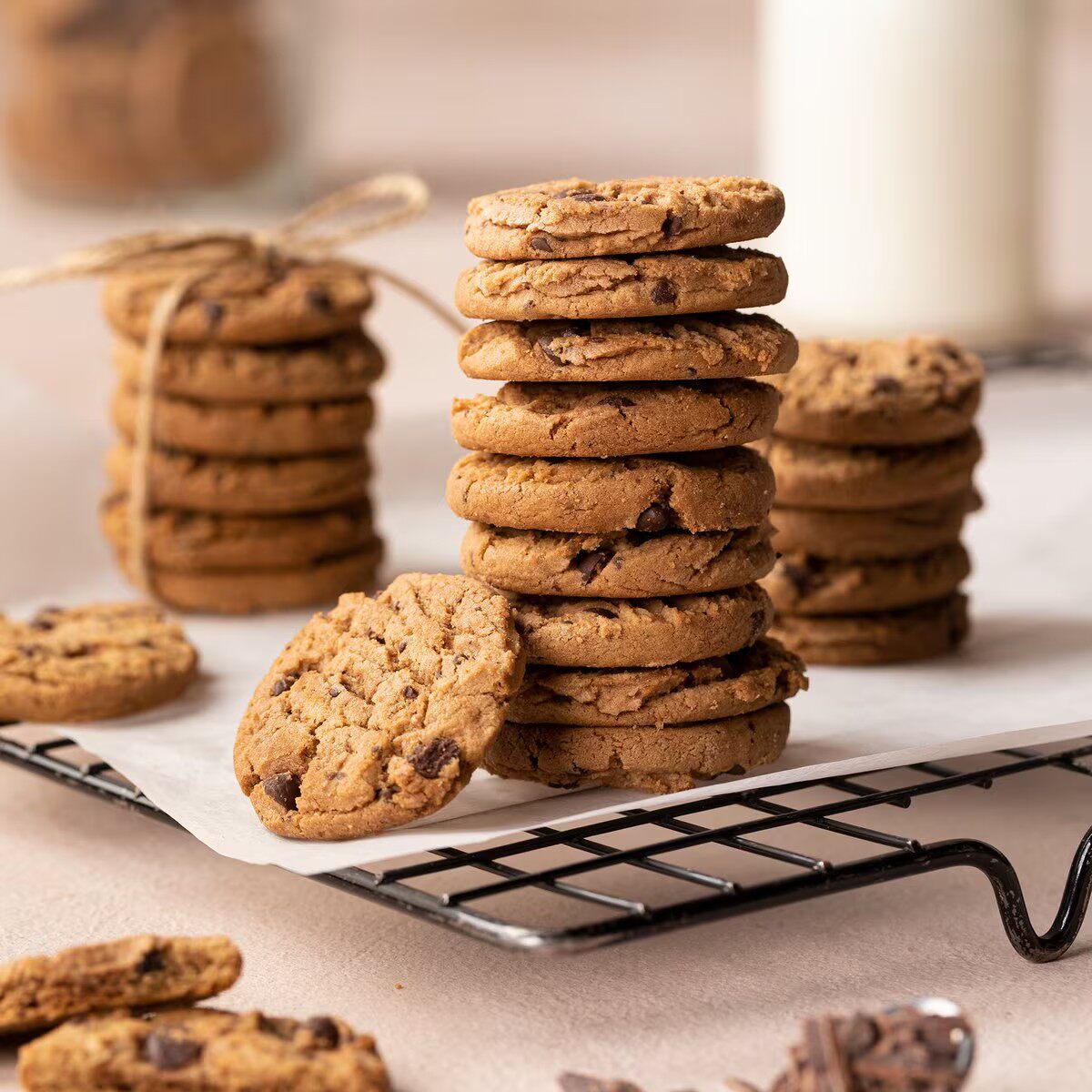 no brand黄油曲奇饼干巧克力豆满包邮韩国超市易买得椰子400g桶装