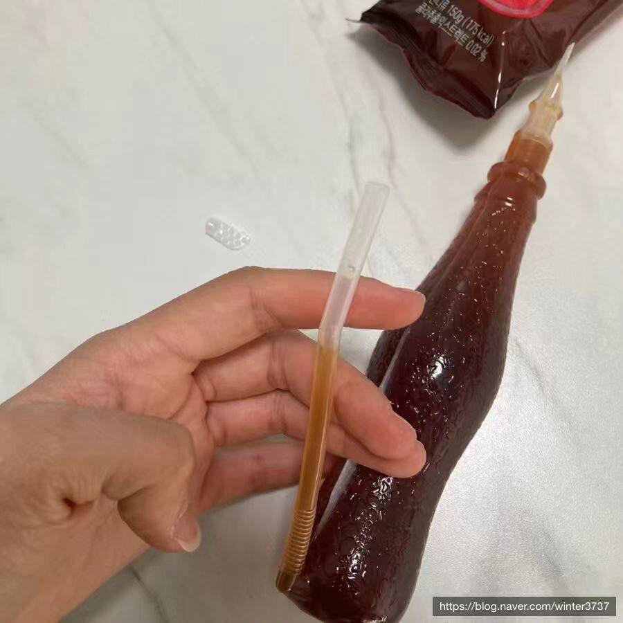 韩国进口零食糖果果冻可乐味棒棒糖 造型独特 吸果冻150g