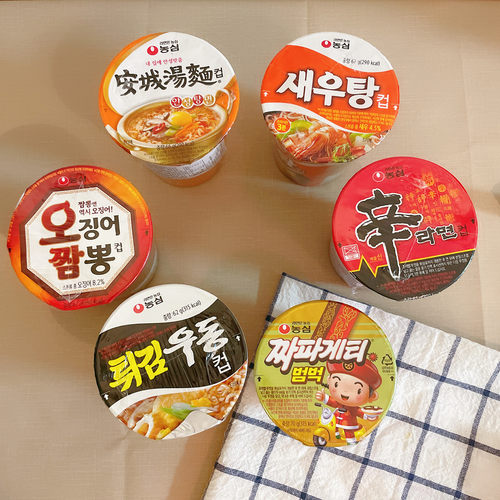 韩国农心多口味杯面任选6件包邮