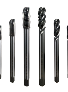 上通加长螺旋丝锥先端丝攻螺尖加硬氮化黑色通孔盲孔m3m4m5m6m8