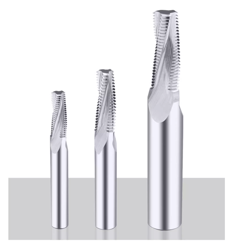钨钢全牙英制硬质合金铣牙刀铝用螺纹铣刀G1/8-28 NPT3/8 RC1/2