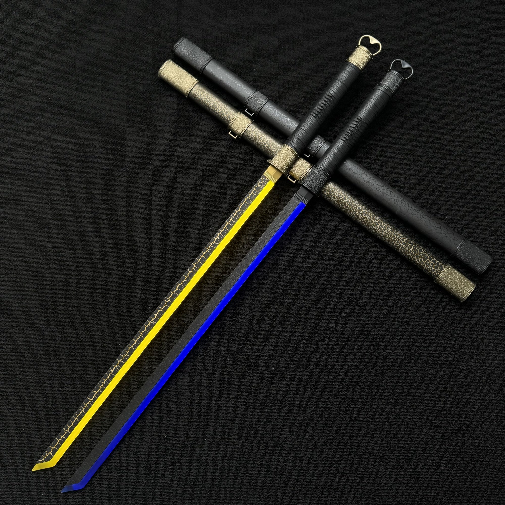 中国唐刀环首木刀充电发光刀夜光居合带鞘武士刃光剑竹刀玩具木剑