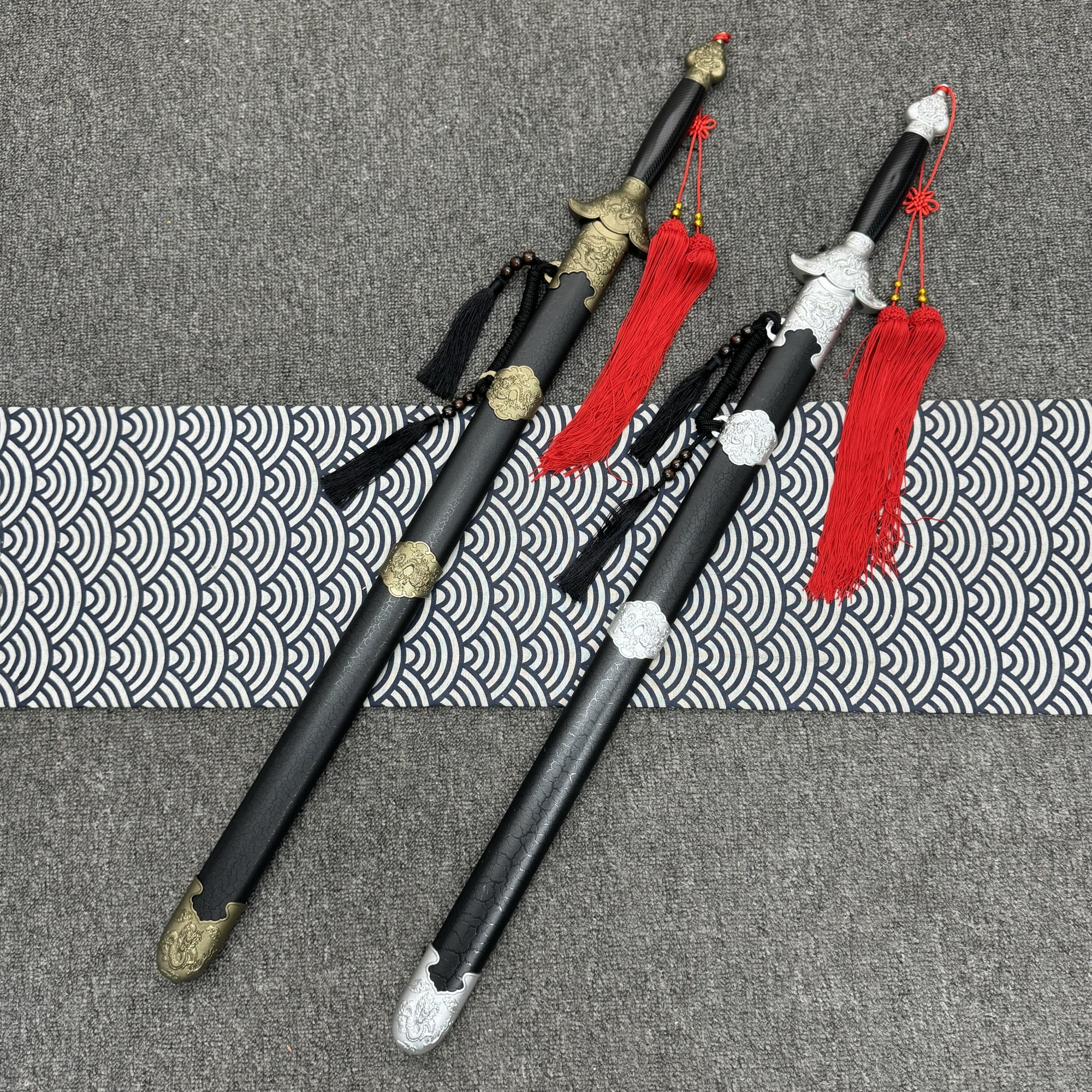 赠流苏如意剑汉剑秦王木剑竹剑玩具剑训练用古风宝剑武士刃唐横刀