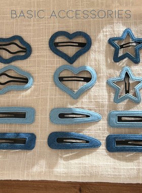牛仔系列BB夹简约百搭刘海夹发卡边夹韩系掰掰夹前额刘海夹发饰品