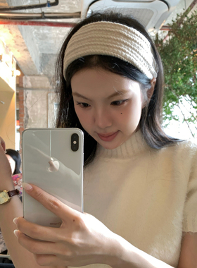 韩系麻花纹理针织发箍百搭复古高颅顶头箍发卡日常外戴头扣发饰品