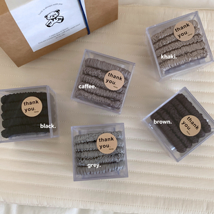 5条装 基础百搭缎面小肠圈发绳扎马尾皮筋耐用发圈头绳高级感发饰