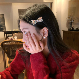 闪钻合辑 满钻小熊蝴蝶结发夹轻奢甜美刘海夹边夹高级感发卡发饰