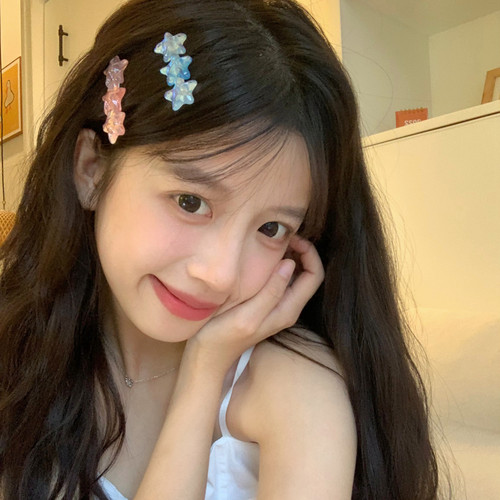 梦幻少女细闪星星水波纹发夹