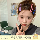 莫兰迪色系BB夹实用百搭刘海夹发夹少女心额前碎发边夹发卡发饰品