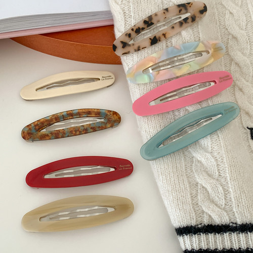 基础百搭椭圆醋酸发夹