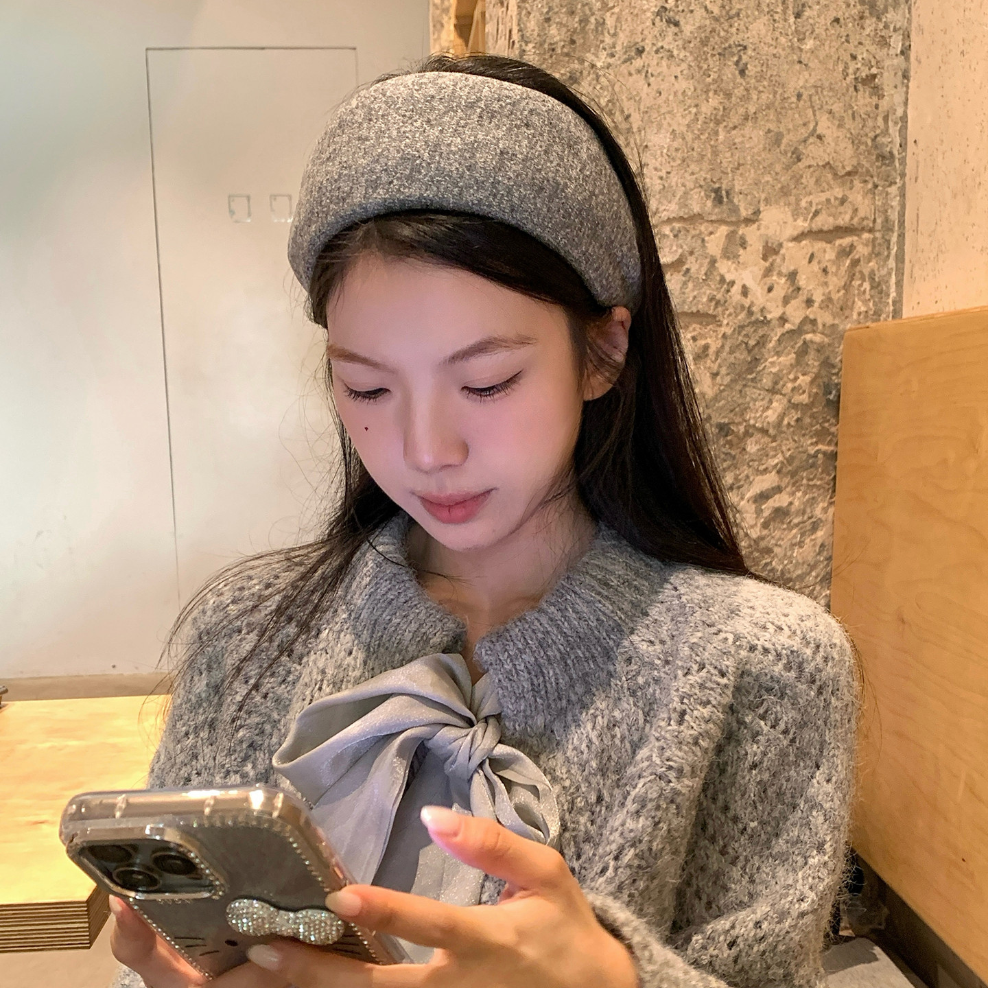 超显脸小！质感针织发箍加宽头箍压发发卡韩系复古高级感发带发饰