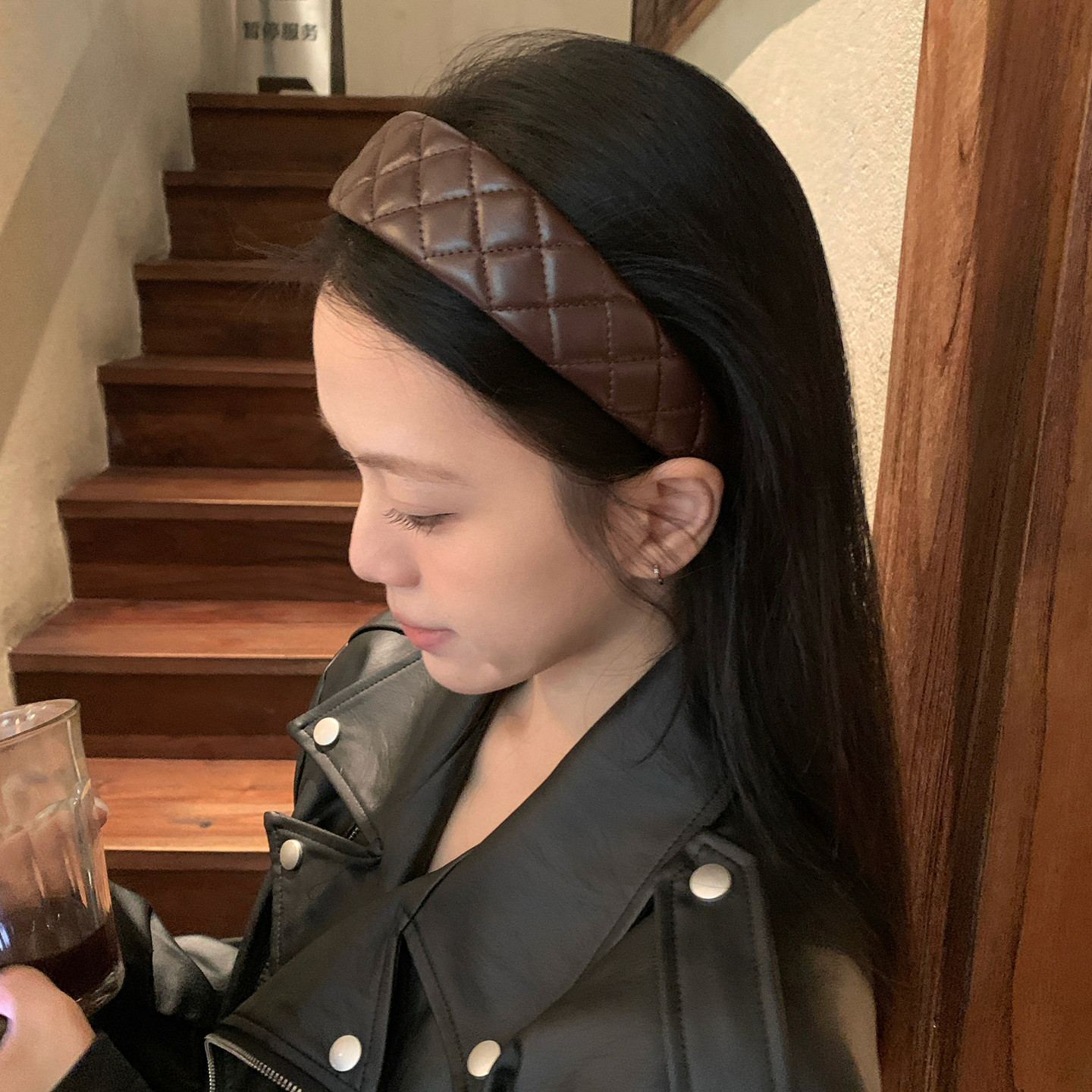 咖啡奶茶系~复古菱格皮质发箍百搭气质宽边头箍发卡时髦外戴发饰,饰品/流行首饰/时尚饰品新,发饰,淘宝优惠券,粉丝福利购,淘宝优惠卷