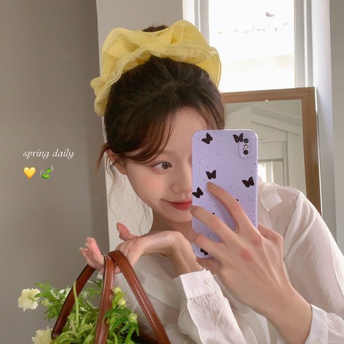 多色大小号！糖果色网纱多层木耳边大肠圈头绳慵懒氛围感马尾发圈