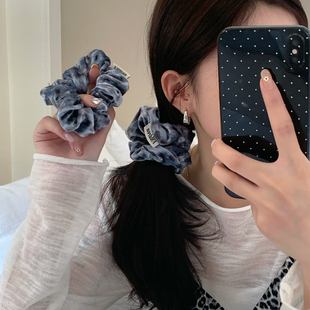 超洋气 大肠圈头绳扎马尾发圈皮筋韩系少女 丝绒豹纹发绳秋冬新款