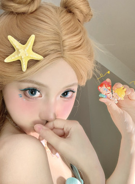 夏日美人鱼~海星发夹鸭嘴夹度假风发卡海边拍照边夹刘海夹发饰品