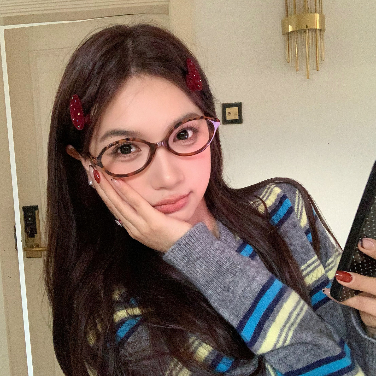 糖果碎碎！彩色波点植绒发夹百搭少女刘海夹椭圆发卡边夹碎发夹子