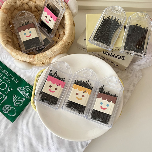 30支装实用碎发黑色一字夹