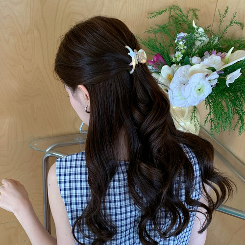 实用小南瓜墩！简约小号醋酸抓夹女韩系百搭发抓半扎盘发夹子发饰