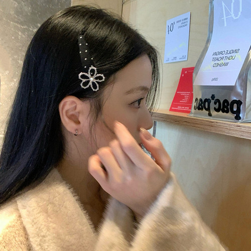 复古甜心！闪钻珍珠花朵波点bb夹发卡少女感碎发刘海夹侧边夹发饰