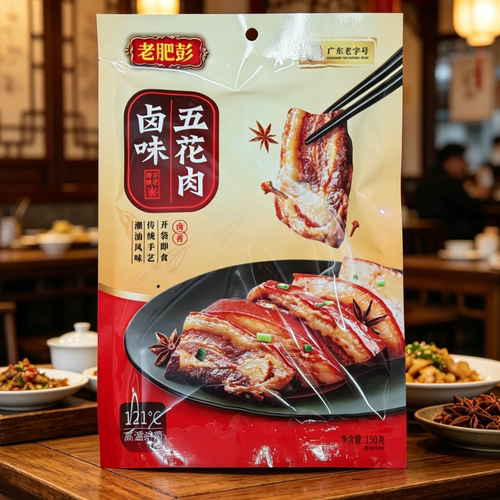 潮汕卤味五花肉卤肉猪肉肚肉熟食卤水150G潮汕手信潮汕老牌老肥彭