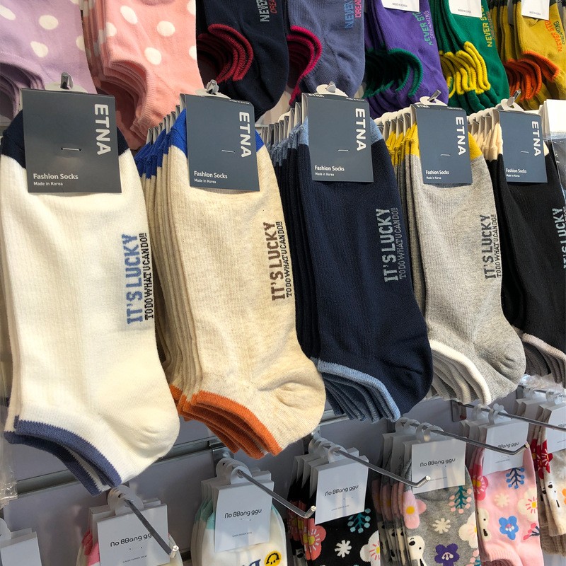 韩国ETNA彩色罗口脚尖男士短袜现货东大门字母暗螺纹低腰棉袜3049,女士内衣/男士内衣/家居服,船袜,淘宝优惠券,粉丝福利购,淘宝优惠卷