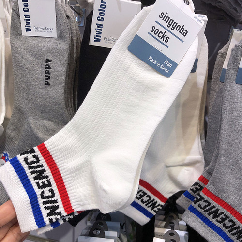 2025春夏新款韩国进口男袜低帮运动袜精梳棉袜子9261