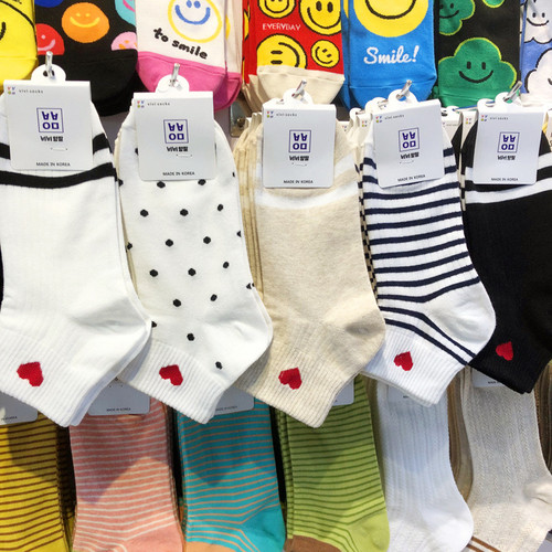 『她他韩袜』韩国爱心学院风短袜