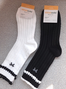 春夏薄款 女袜韩国进口kikiya少女百搭东大门蝴蝶结1270 女袜26新款