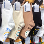 韩国vivid color新款 袜子东大门开心笑脸少女百搭袜中筒棉袜5199