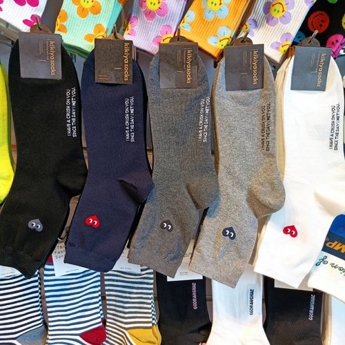 『她他韩袜』商务休闲中筒棉袜