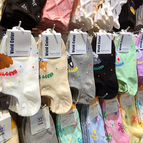 韩国进口船袜vivid卡通袜女生春夏新款防隐形浅口棉袜套5162