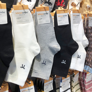 韩国袜子法式芭蕾风蝴蝶结少女袜miu系中筒纯色坑条棉袜1162