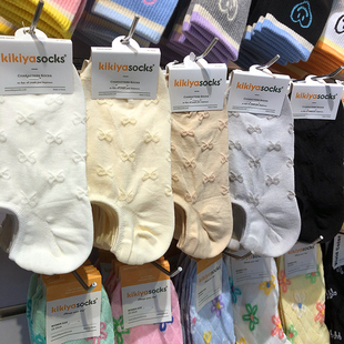 2025春夏新款 船袜韩国kikiya芭蕾风蝴蝶结少女浅口短棉袜子1192