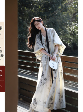 Atelier Onepire|《竹枝词》原创80天丝5m大用料竹纹印花连衣裙