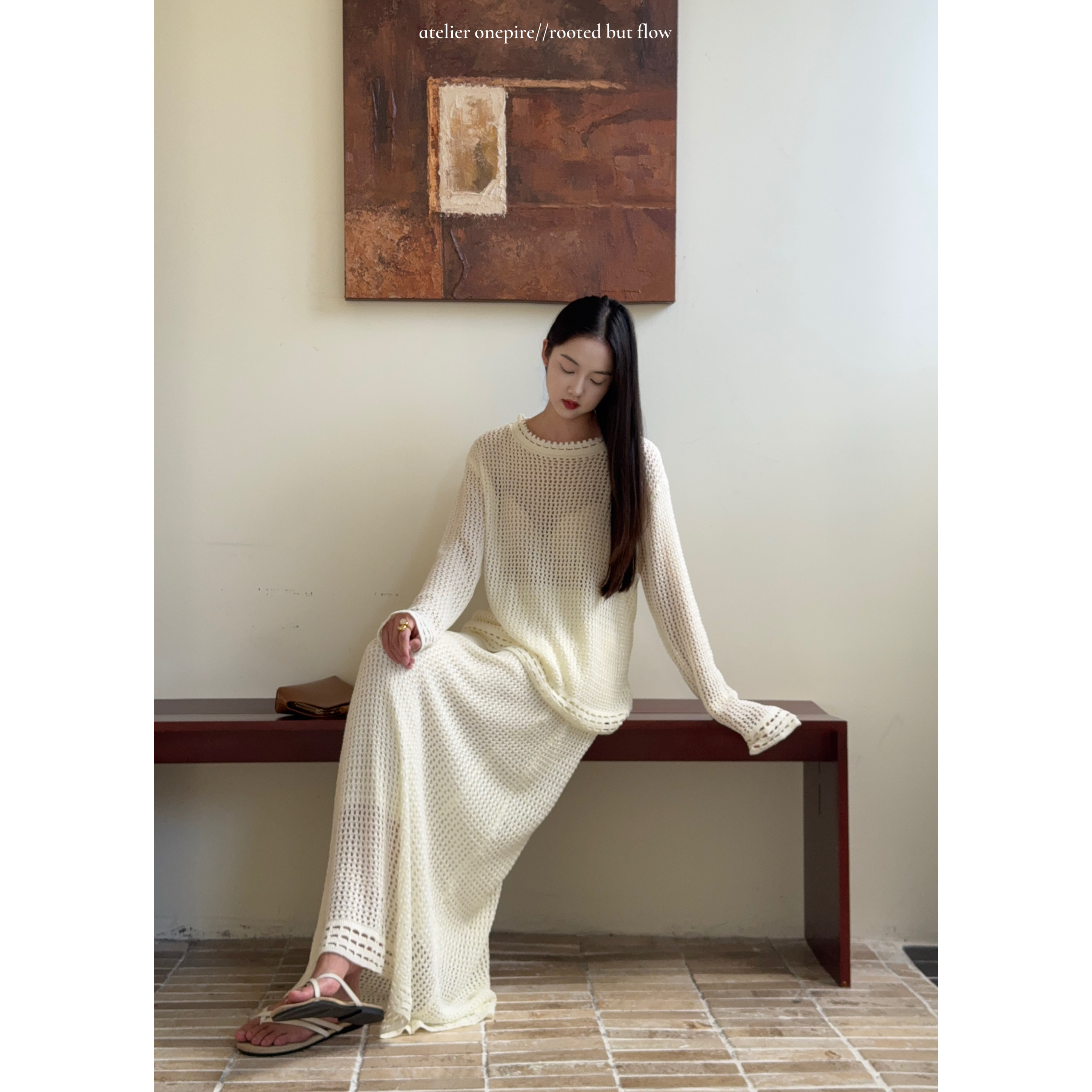 【现货】Atelier Onepire|温柔网·7针镂空工艺温柔老钱风套装