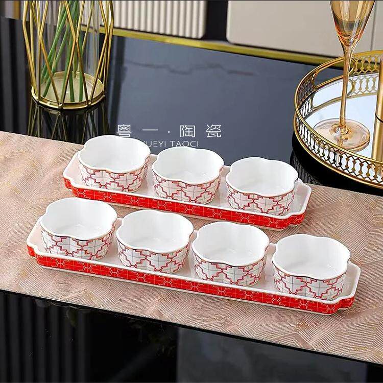 酒店特色餐具三格四格连碗龙虾碗碗