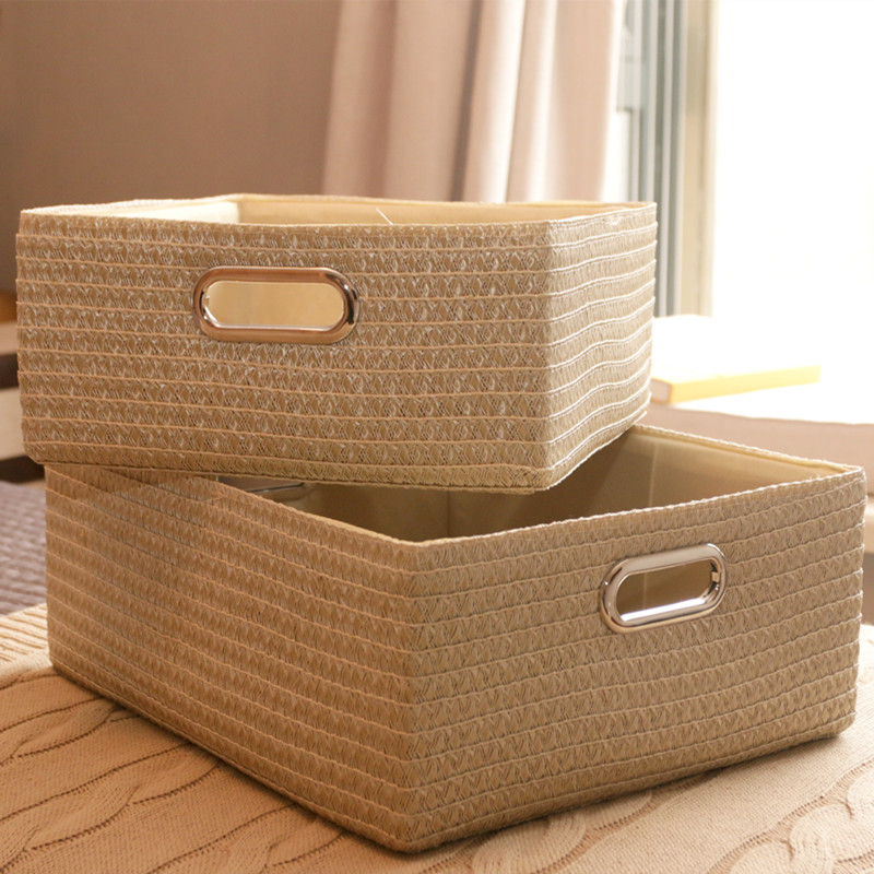 收纳筐日系草编收纳箱整理箱桌面衣柜杂物收纳盒储物框收纳篮包邮,收纳整理,收纳箱,淘宝优惠券,粉丝福利购,淘宝优惠卷